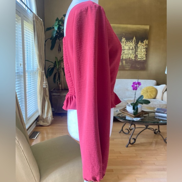 Altar’d State Cropped Blouse with Full Sleeves - Picture 4 of 11